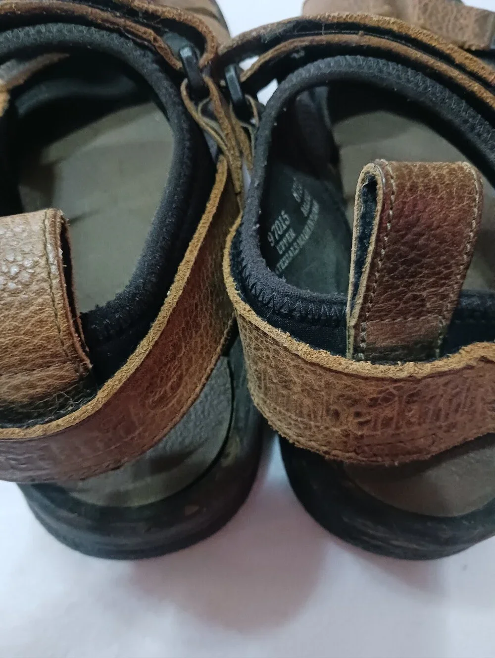 TIMBERLAND Mens Sandals Shoes LEATHER Adustable Straps Size 10